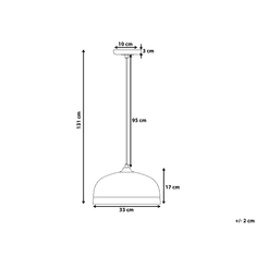 Beliani Závesná lampa čierno-medená PARINA