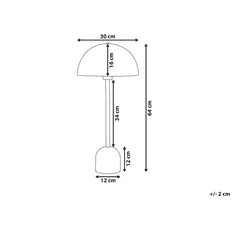 Beliani Stolná lampa medená MACASIA