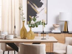 Beliani Dekoratívna keramická váza 25 cm zlatá THAPSUS