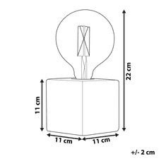 Beliani Betónová stolná lampa sivá DEVA