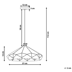 Beliani Kovová závesná lampa čierna NEVOLA