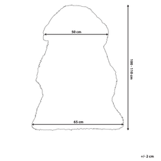 Beliani Ovčia koža biela ULURU