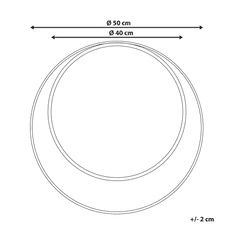 Beliani Okrúhle kovové zrkadlo ø 50 cm čierne AGDE