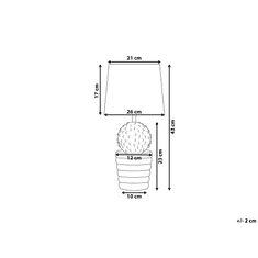 Beliani Stolná lampa zlato-biela VELISE