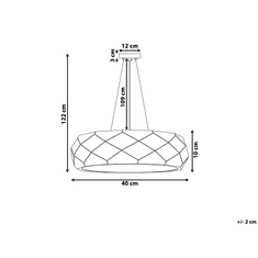 Beliani Matná biela závesná lampa CESANO