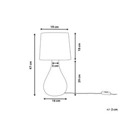 Beliani Stolná lampa čierno-medená 47 cm ABRAMS