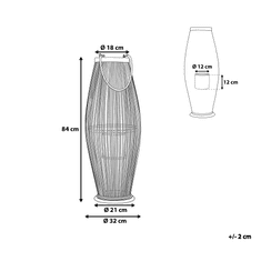 Beliani Čierny lampáš 84 cm TAHITI