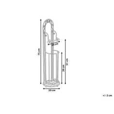 Beliani Kovový držiak na toaletný papier biely TEMUCO