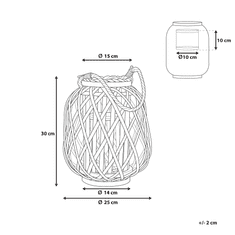 Beliani Dekoratívny lampáš 30 cm čierny MAURITIUS