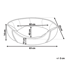 Beliani Sivá posteľ pre psy 65 x 50 cm CANDIR