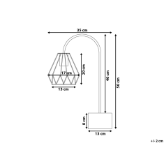 Beliani Mosadzná stolná lampa MOONI