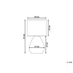 Beliani Sivá stolná lampa 41 cm RONAVA