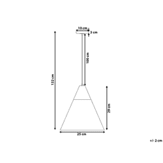 Beliani Biela závesná lampa ALBANO