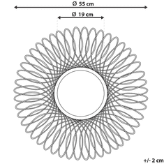 Beliani Zrkadlo ø 55 cm zlaté CAMBIA