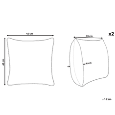 Beliani Sada 2 vankúšov 45 x 45 cm viacfarebná SOLIDAGO