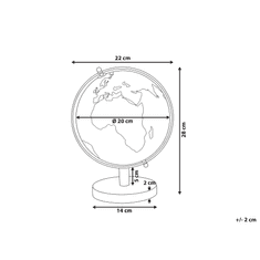 Beliani Ružový glóbus 28 cm CABOT