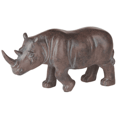 Beliani Dekoratívna figúrka nosorožec hnedá GORKHA