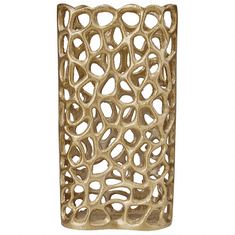 Beliani Dekoratívna kovová váza zlatá SANCHI