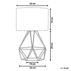 Beliani Stolná kovová lampa čierna MARONI