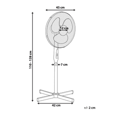 Beliani Čierny stojaci ventilátor SPAY