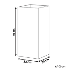 Beliani Kvetináč štvorcový béžový 33x33x70 cm DION