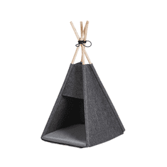 Beliani Stan teepee pre zvieratá 35 x 40 cm tmavosivá ULUBEY