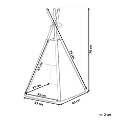 Beliani Stan teepee pre zvieratá 35 x 40 cm tmavosivá ULUBEY