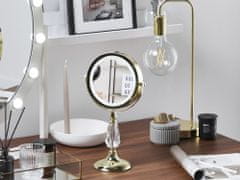 Beliani LED Makeup zrkadlo 18 cm MAURY zlaté