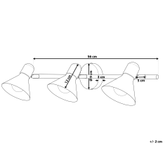 Beliani Bielo-strieborná nástenná lampa MERSEY III