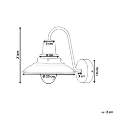 Beliani Mosadzná nástenná lampa LUZA