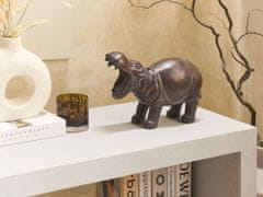 Beliani Dekoratívna figúrka nosorožec hnedá BELBARI