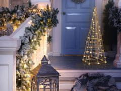 Beliani Vonkajšia LED dekorácia vianočný stromček 60 cm strieborná PUKSALA