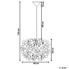 Beliani Závesná lampa biela LAMONE