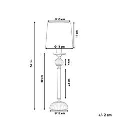 Beliani Čierna stolová lampa KUBENA