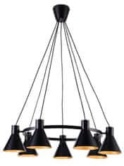 Candellux VIAC Závesné svietidlo 7X40W E27 Black Mat