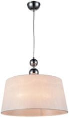 Candellux CLARA PENDANT 45 1X60W E27 Chróm / BIELA