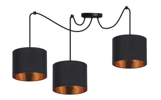 Candellux CANDIDA Pendant Black 3X40W E27 Čierne tienidlo