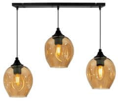 Candellux ASPA Pendant Black 3X40W E27 Hnedé tienidlo