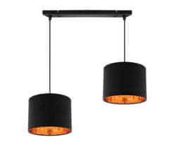 Candellux CANDIDA Pendant Black 2X40W E27 Čierne tienidlo