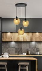 Candellux ASPA Pendant Black 3X40W E27 Hnedé tienidlo