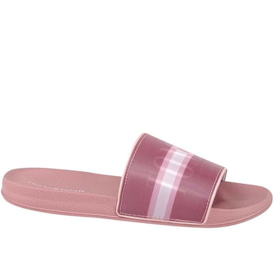 Tommy Hilfiger Šľapky do vody ružová Holographic Pool Slide