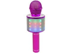 Lean-toys Bezdrôtový mikrofón USB reproduktor Nahrávanie Karaoke Model WS-858 Pink