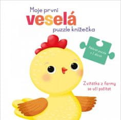 Moje první veselá puzzle knížečka Zvířátka z farmy se učí počítat