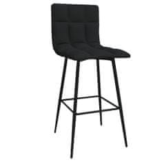 Vidaxl Barová stolička čierna zamatová