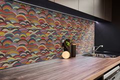 kobercomat.sk Samolepiaci dekoračný panel Dekoratívne patchwork vlny 100x50 cm 