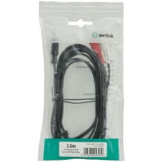 AV:link kábel Jack 3,5 mm stereo samec - 2x RCA samec, 3m