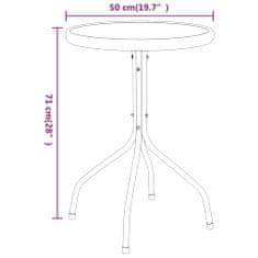Vidaxl Záhradný stôl Ø50x71 cm oceľový antracit
