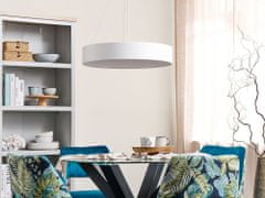 Beliani Závesná kovová LED lampa biela BALILI