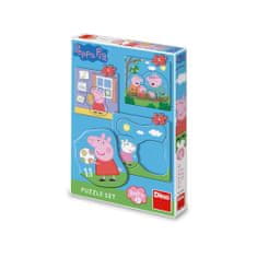 DINO PEPPA PIG - RODINA 3-5 baby Puzzle set