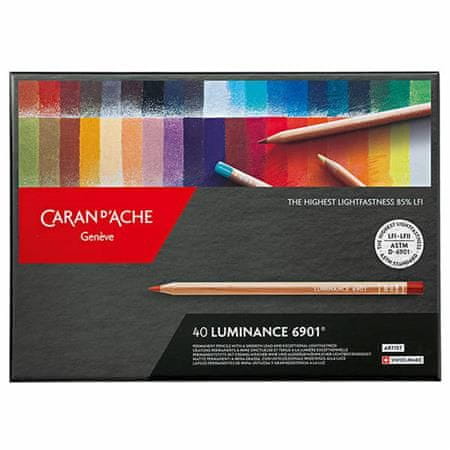 Caran´d Ache Sada farebných pasteliek "Luminance 6901", 40 rôznych farieb, 6901.740